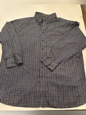 Daniel Cremieux Navy and White Check Button-Down Shirt